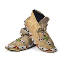 Cheyenne Beaded Hide Moccasins