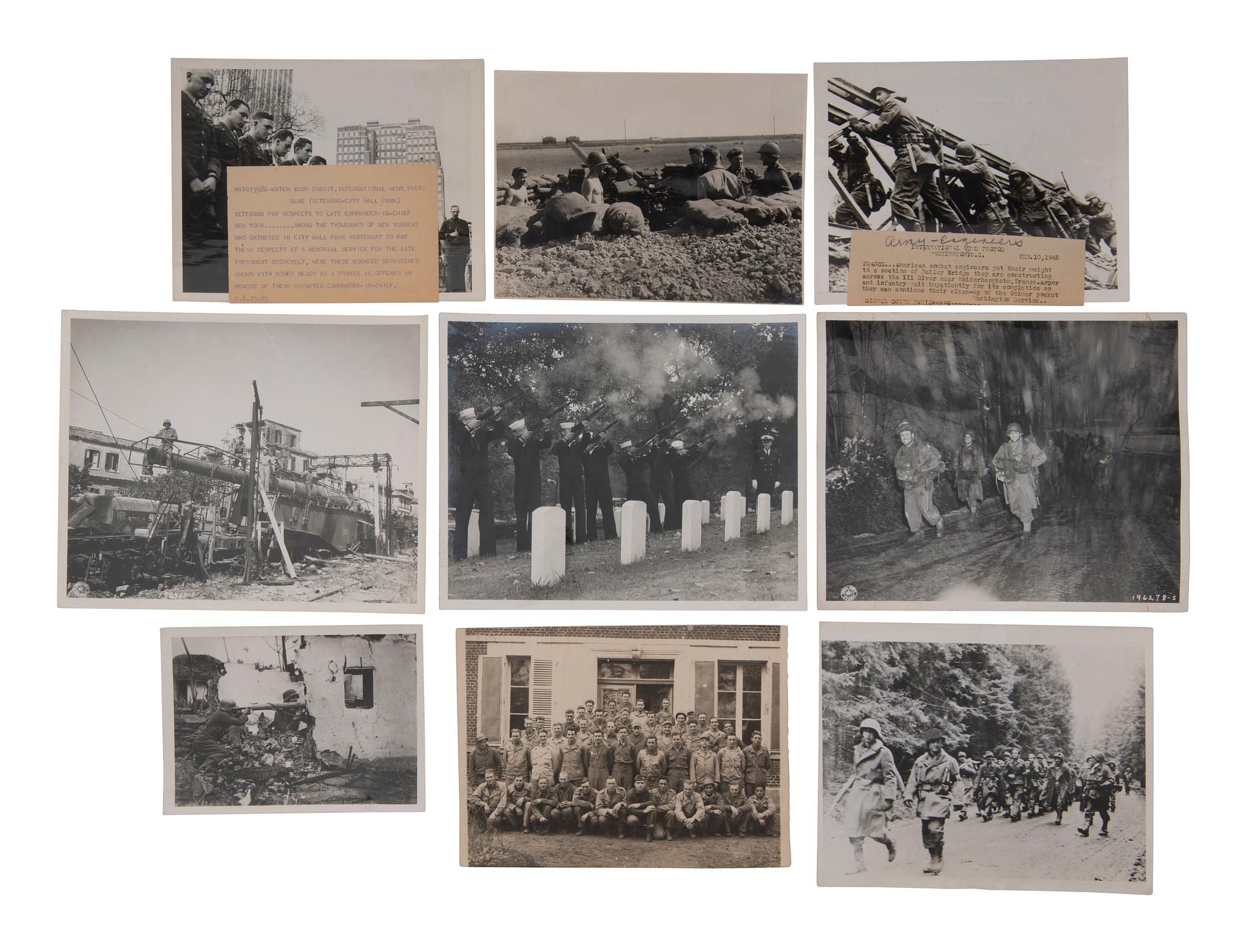 [WWI-WWII]. Collection of World War I and II-era photographs, RPPCs, ephemera, and correspondence.