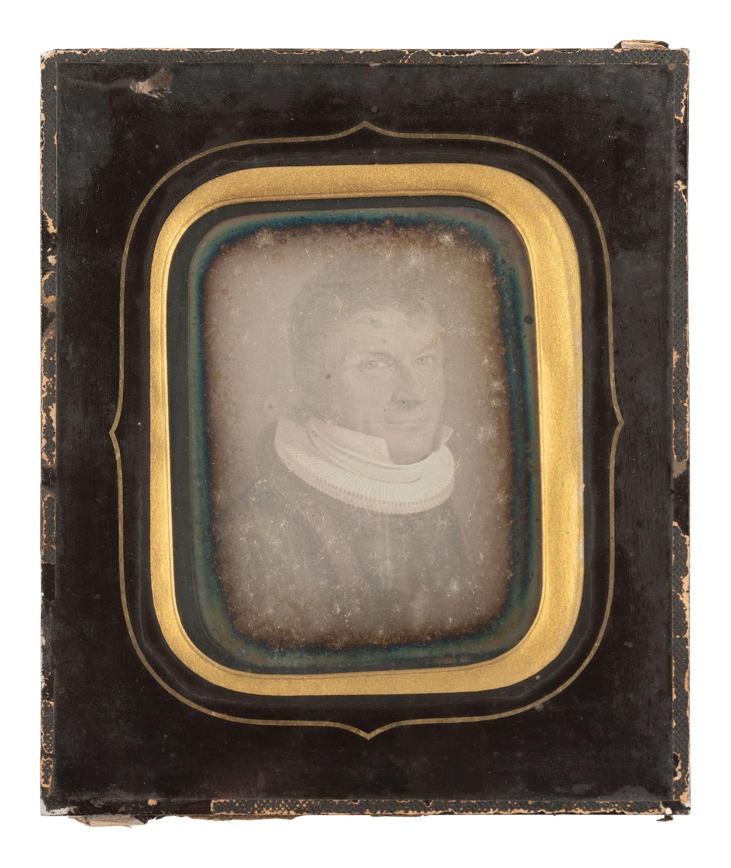 [EARLY PHOTOG.] 30 daguerreotypes of men of varying ages incl. half plate portrait of a painting.