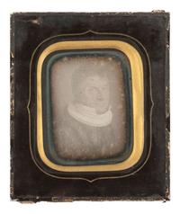 [EARLY PHOTOG.] 30 daguerreotypes of men of varying ages incl. half plate portrait of a painting.