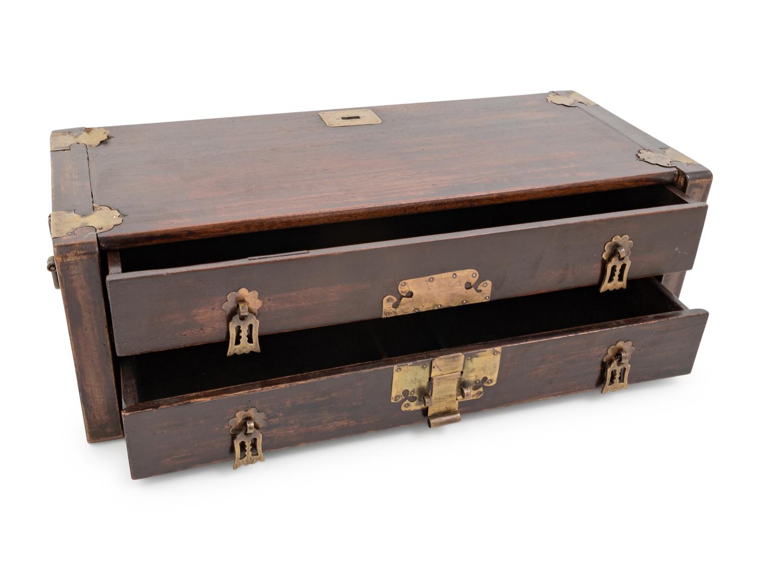 A Chinese Hardwood Rectangular Document Box