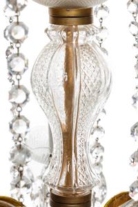 A Neoclassical Cut Glass Eighteen-Light Chandelier