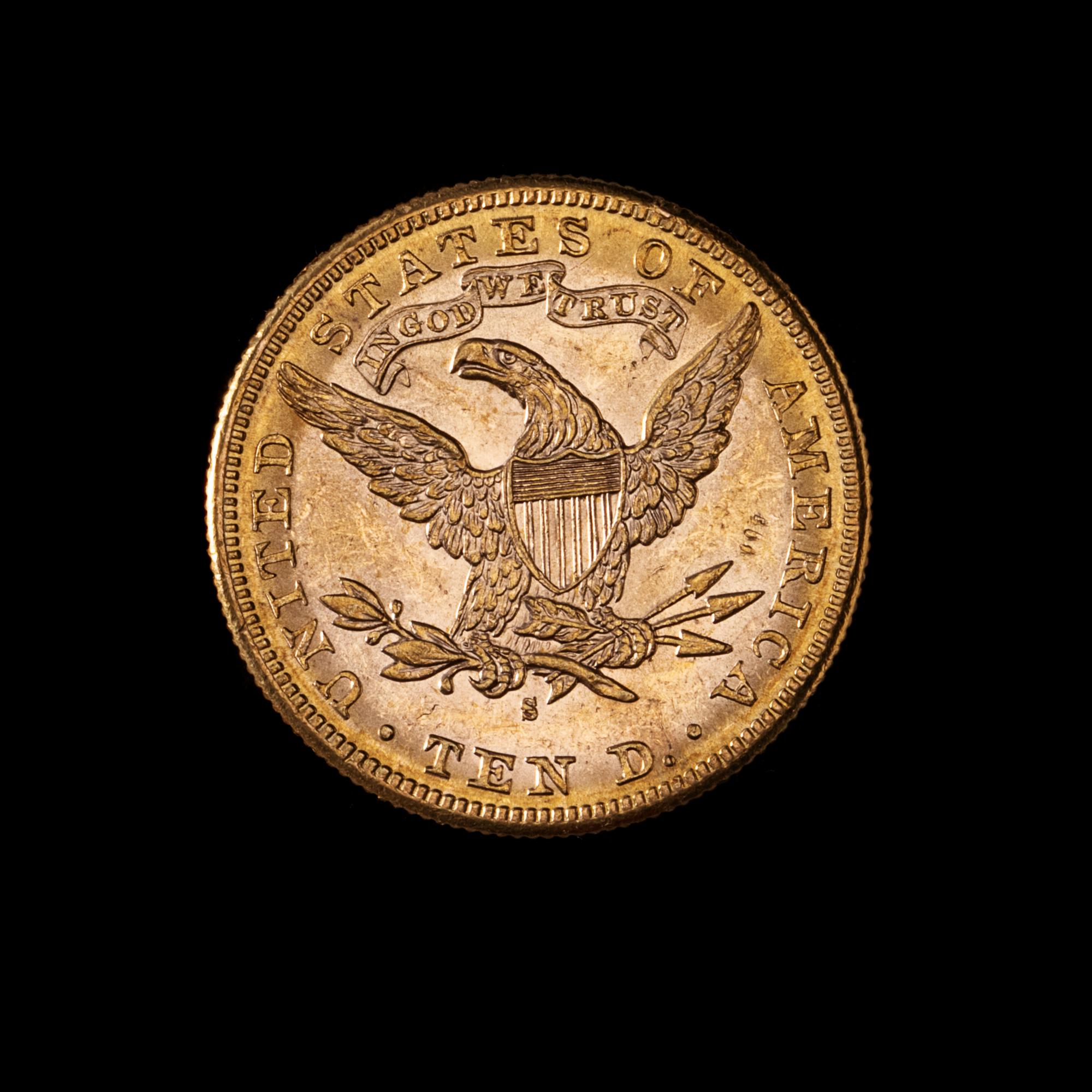 A United States 1885-S Liberty Head $10 Gold Coin