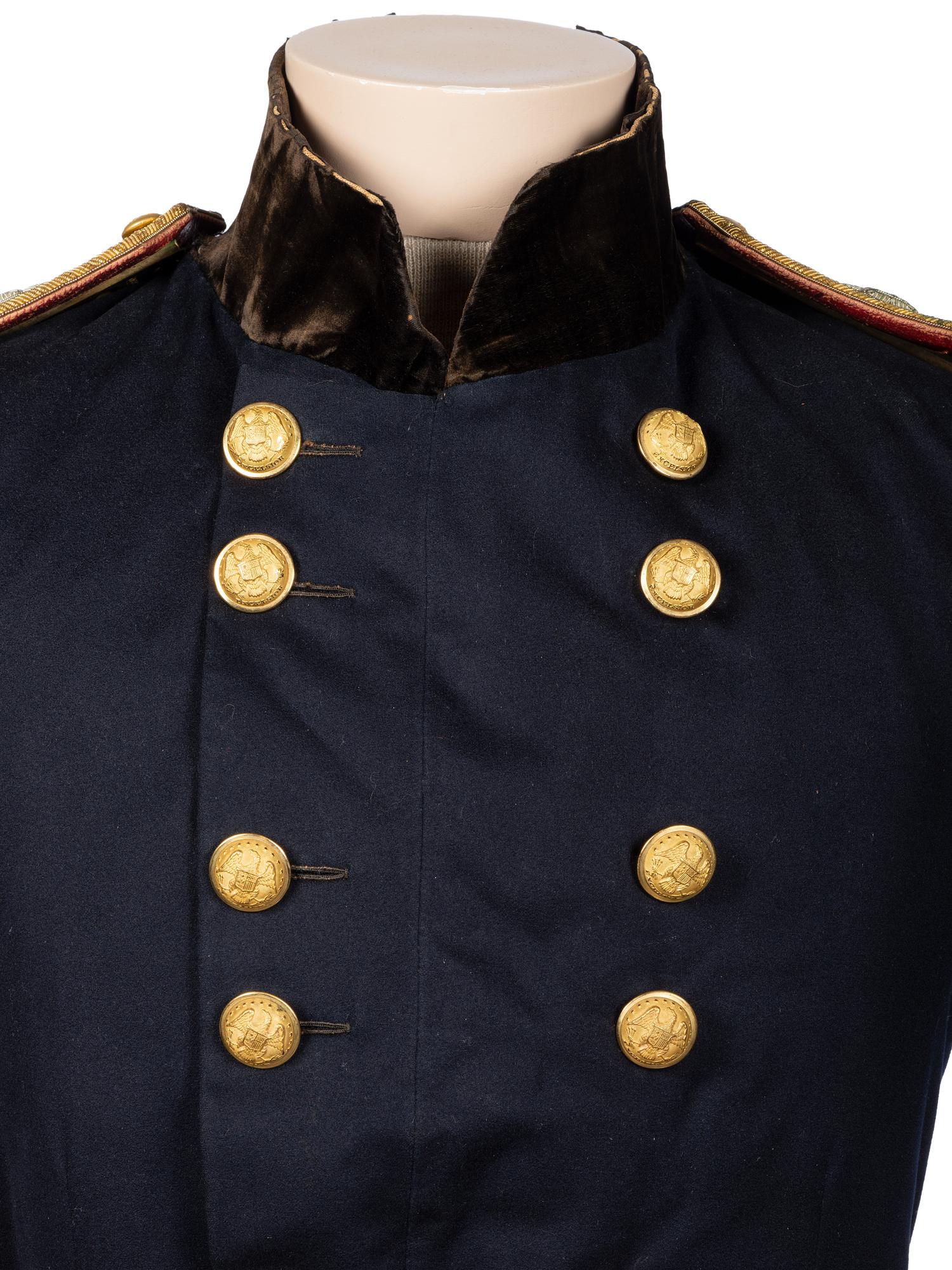 [MILITARIA]. Brigadier General Lansing B. Swan archive incl. New York militia frock coat, belt, epaulettes, and daguerreotype.