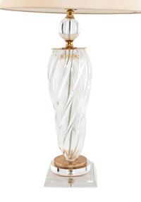 A Pair of Blown Glass Table Lamps