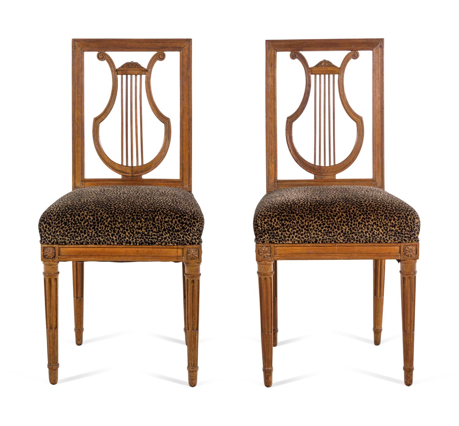 A Pair of Louis XVI Beechwood Side Chairs