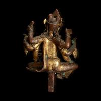 A Nepalese gilt copper alloy figure of Vasudhara 尼泊尔持世菩萨鎏金铜造像 12th century or later ???????