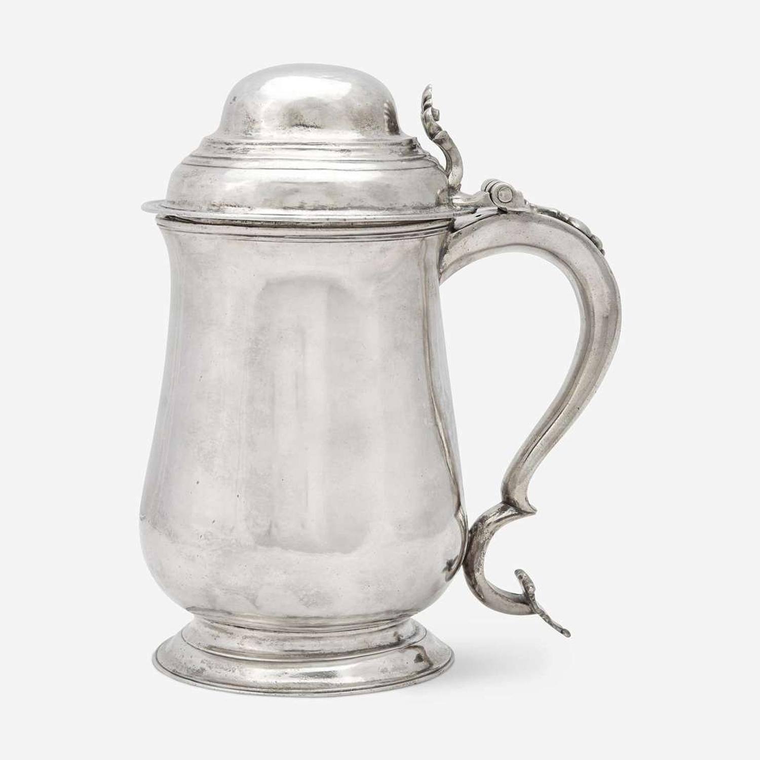 A silver covered tankard Ephraim Brasher (1744-1828), New York, NY, circa 1780