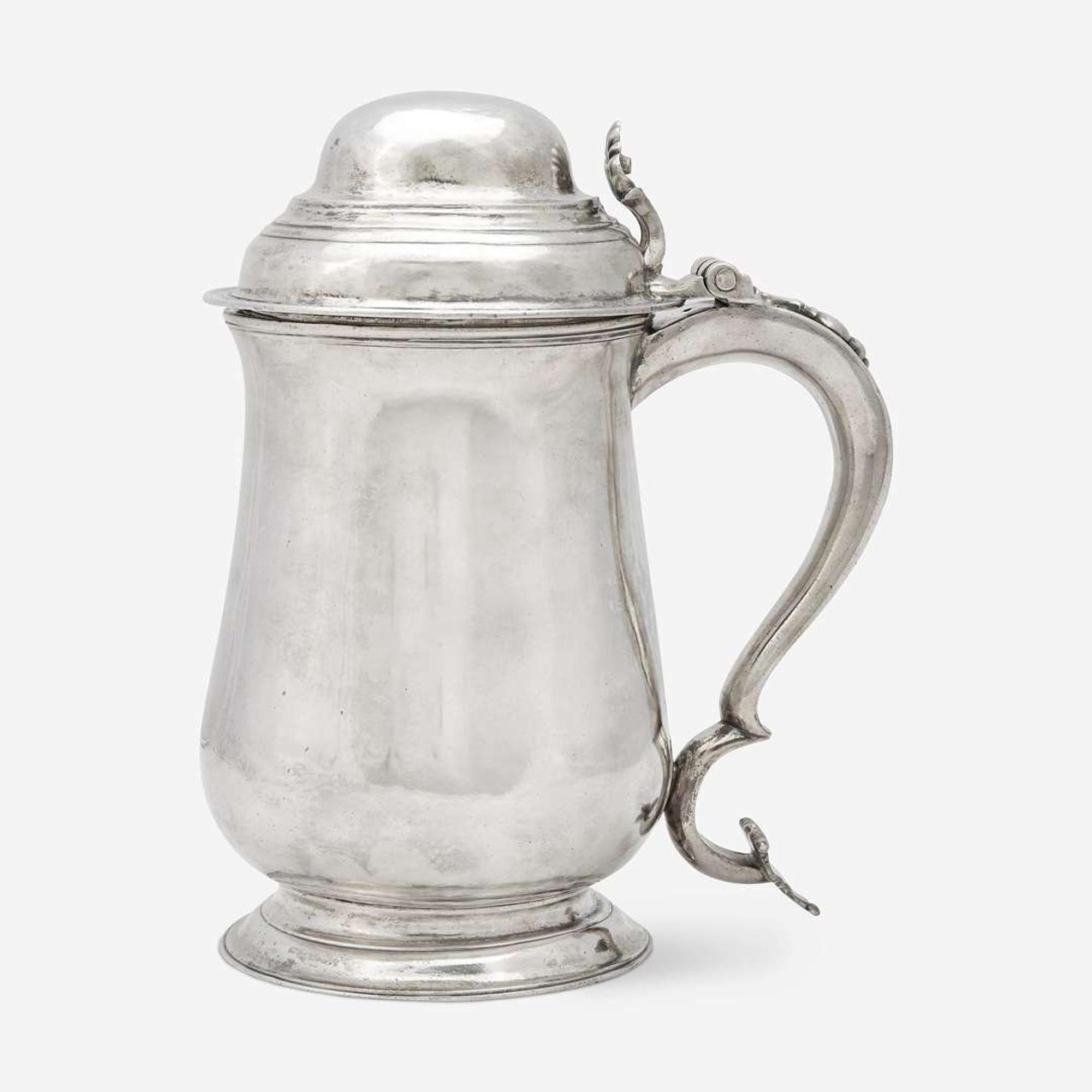 A silver covered tankard Ephraim Brasher (1744-1828), New York, NY, circa 1780