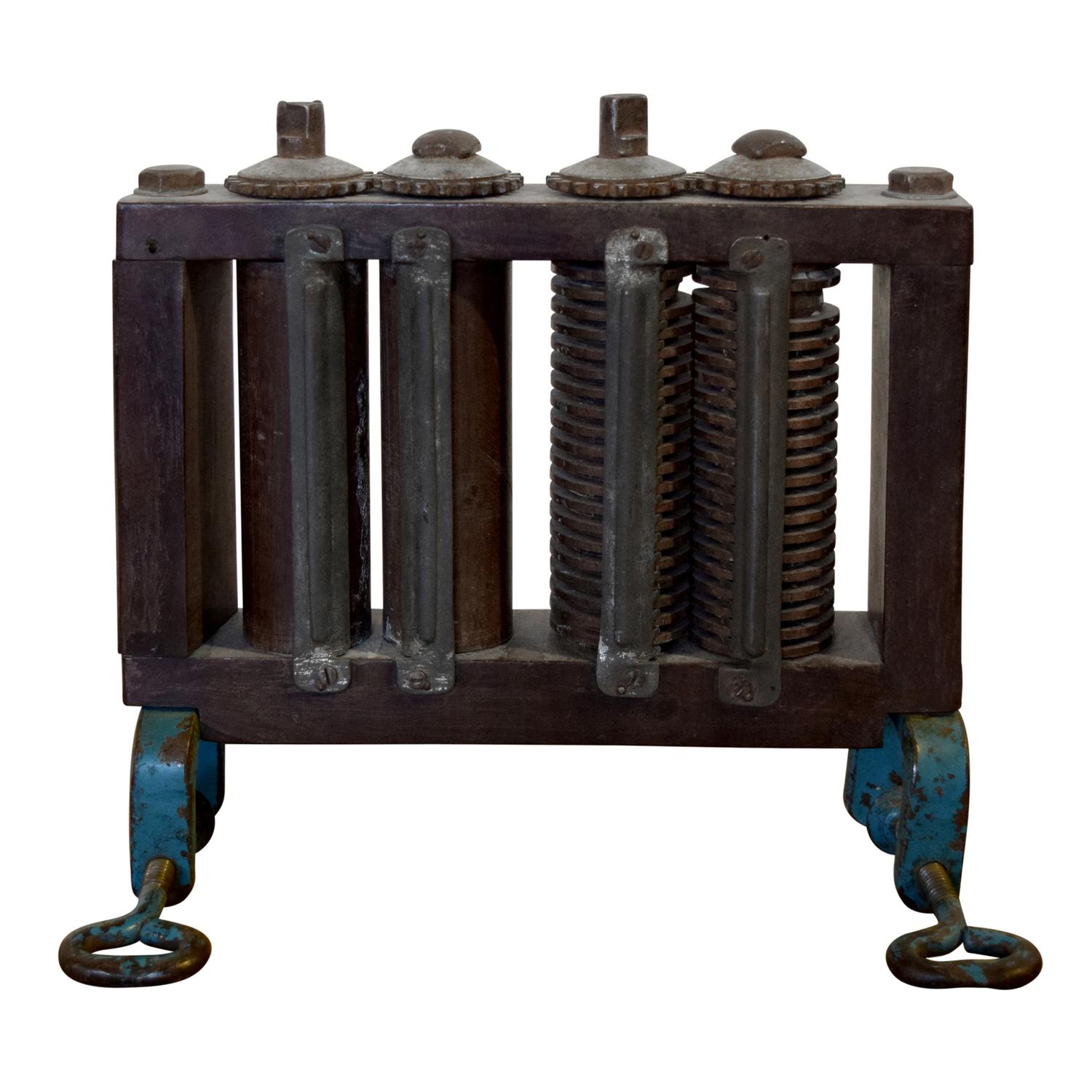 An Iron Pasta Roller 8.5" W x 4.5" D x 7" H — Argentina, Early 20th Century