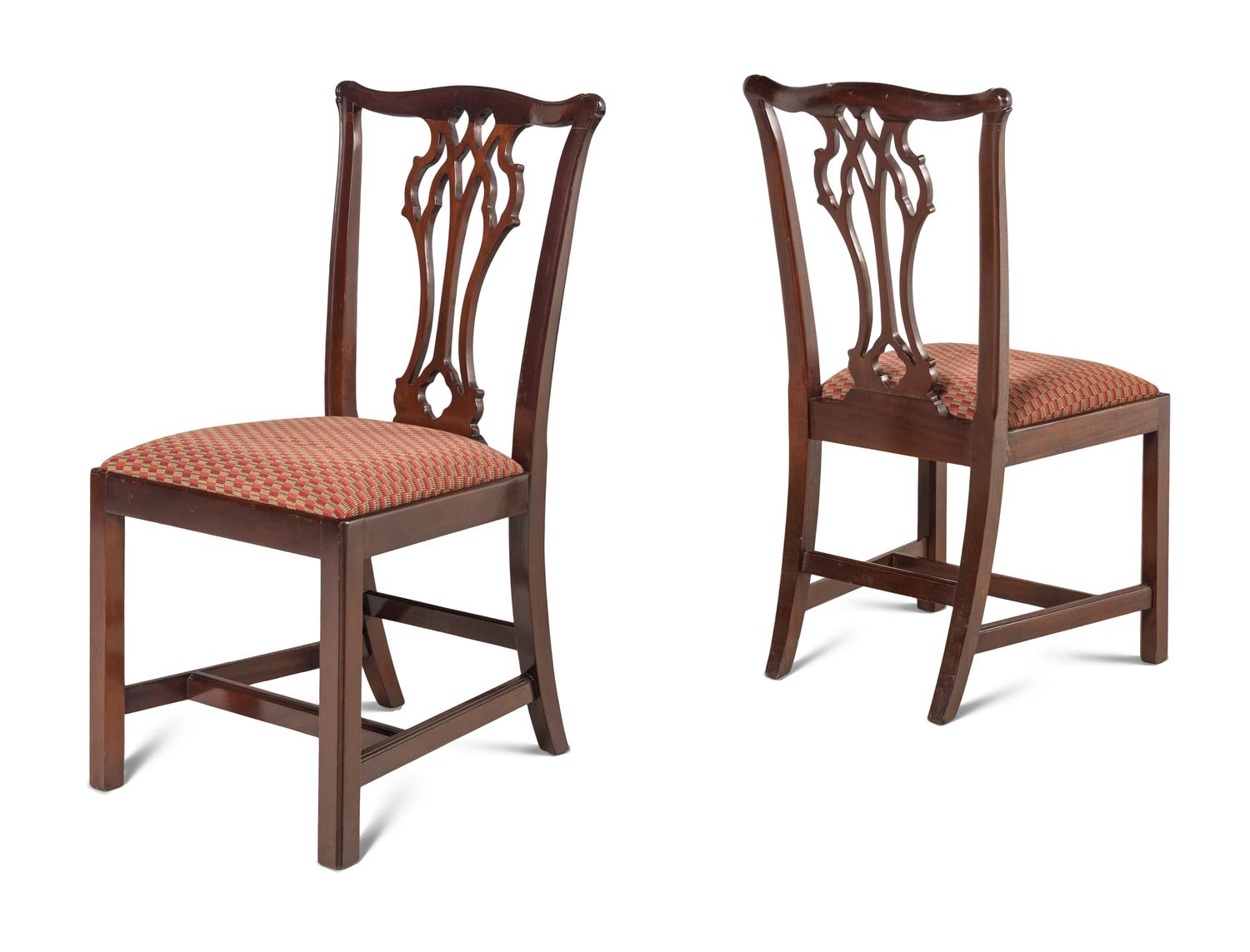 A Set of Eight George III Style Mahogany Dining Chairs