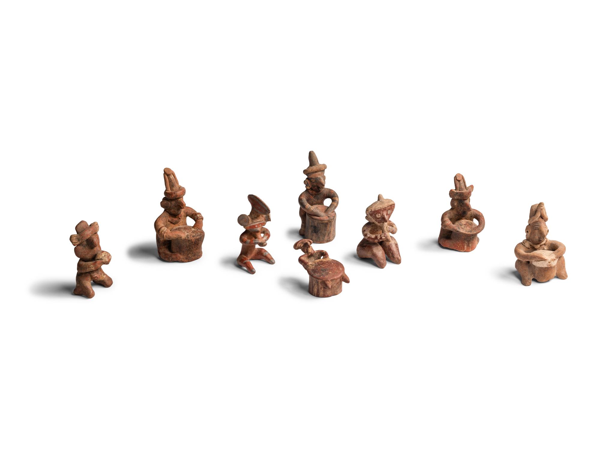 Eight Nayarit and Colima Terracotta Musicians