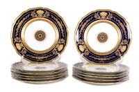 A Collection of 12 Hutschenreuther Porcelain Cabinet Plates Diameter 9 inches.