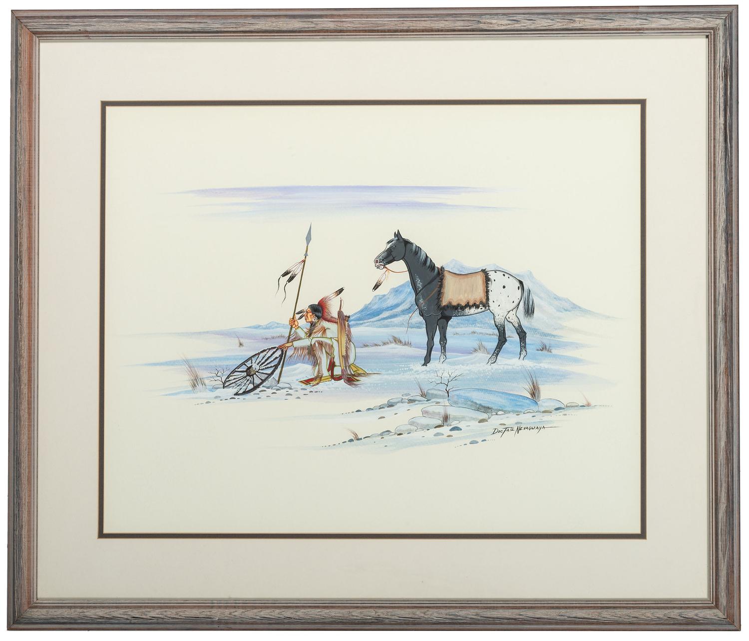 untitled, hunter with horse