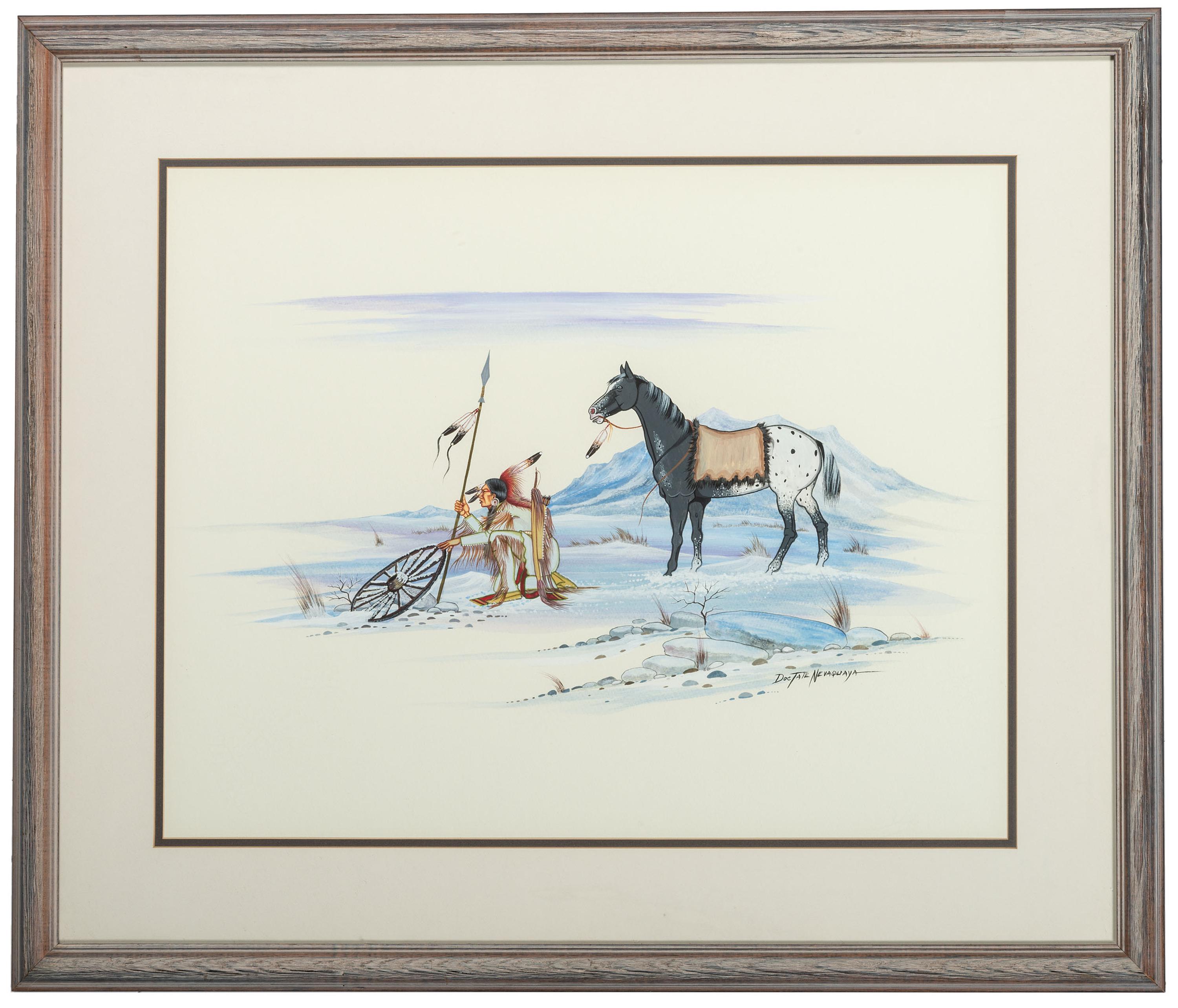 untitled, hunter with horse