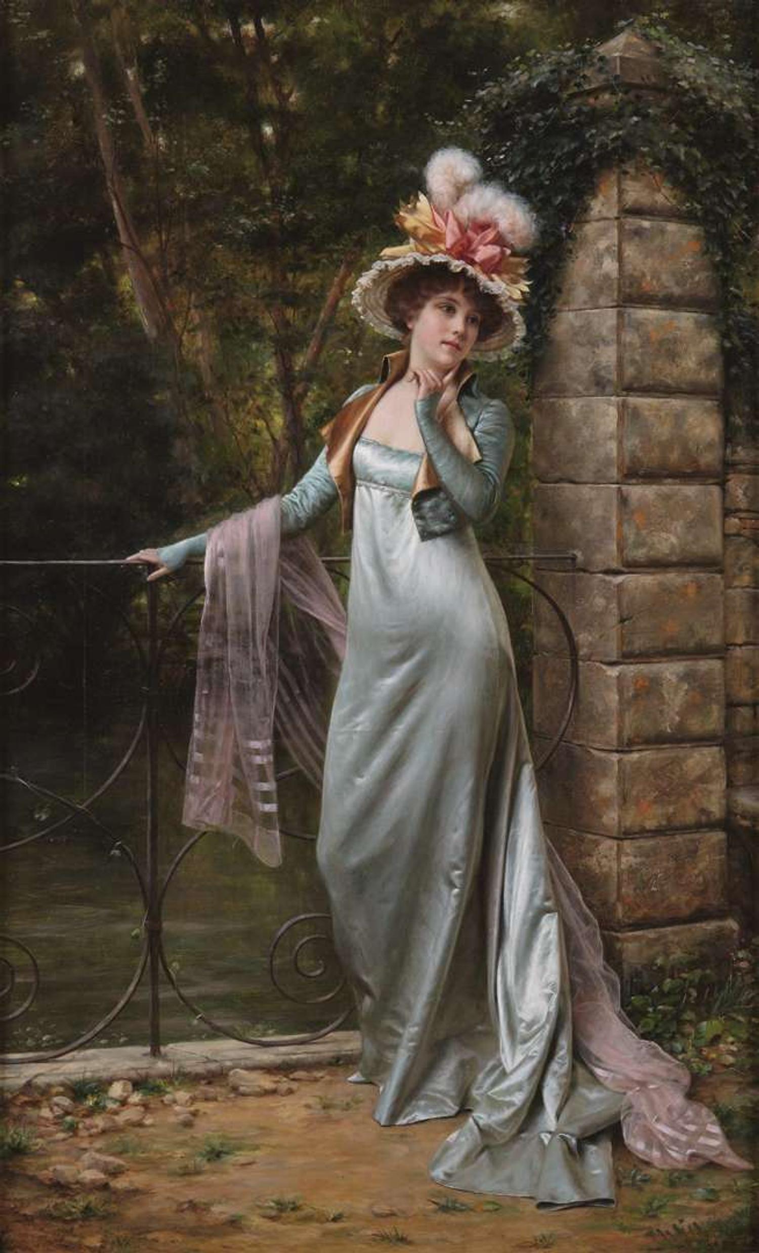 FRÉDÉRIC SOULACROIX (FRENCH 1858–1933) FEMME ACCOUDÉE À LA RAMBARDE