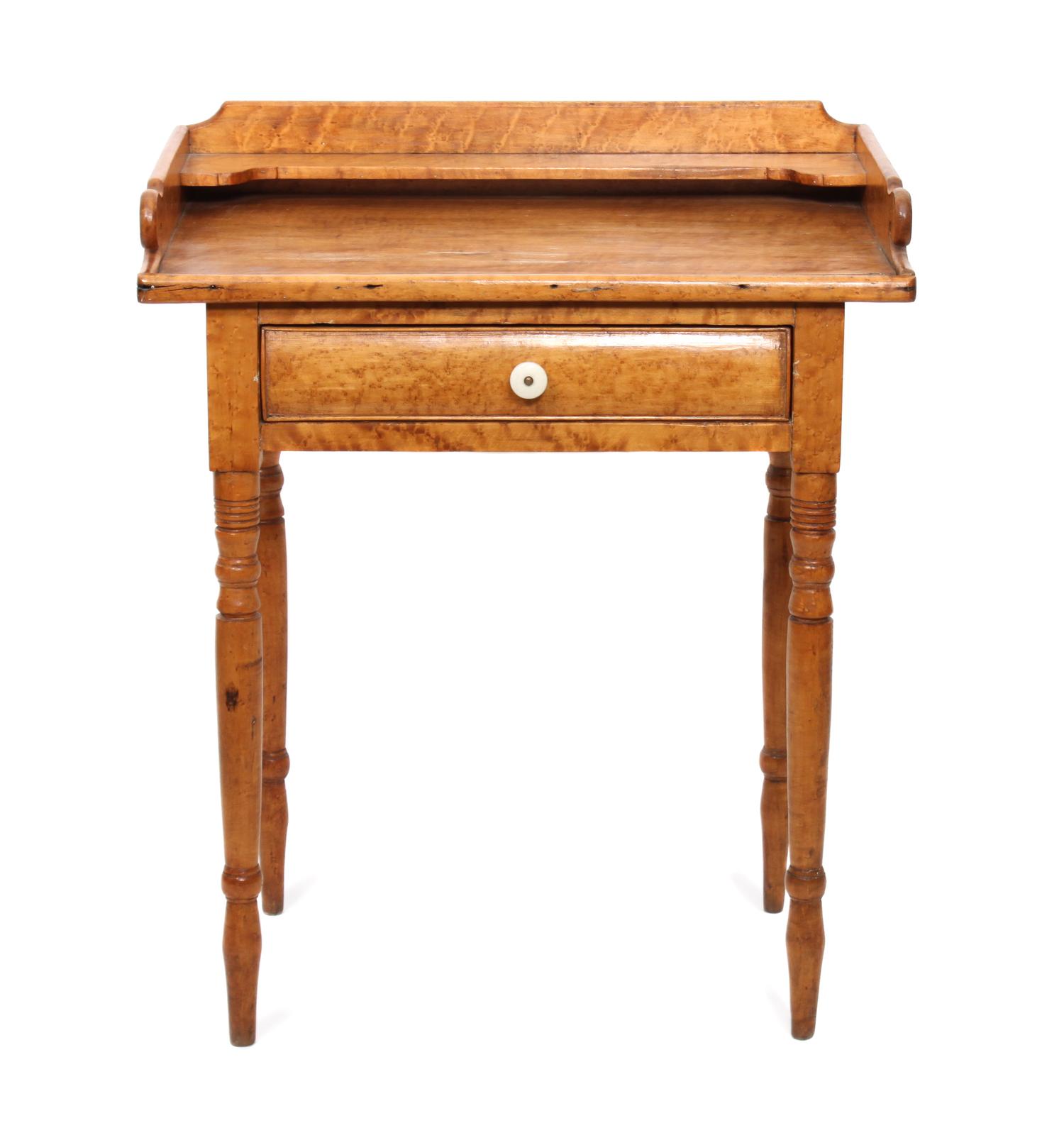 An American Bird's Eye Maple Washstand Height 31 3/4 x width 26 1/2 x depth 17 1/2 inches