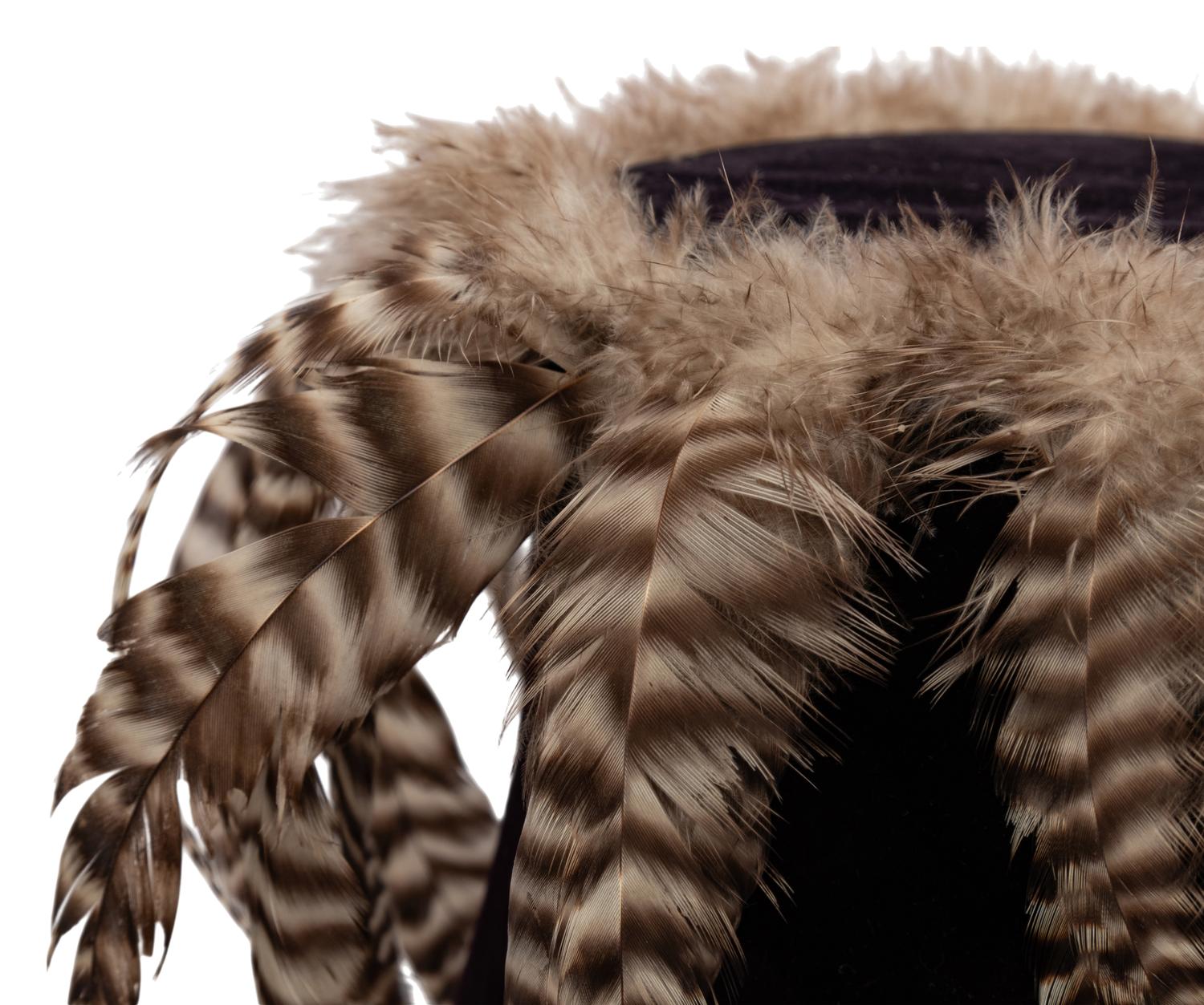 William J. Feathered Velvet Hat