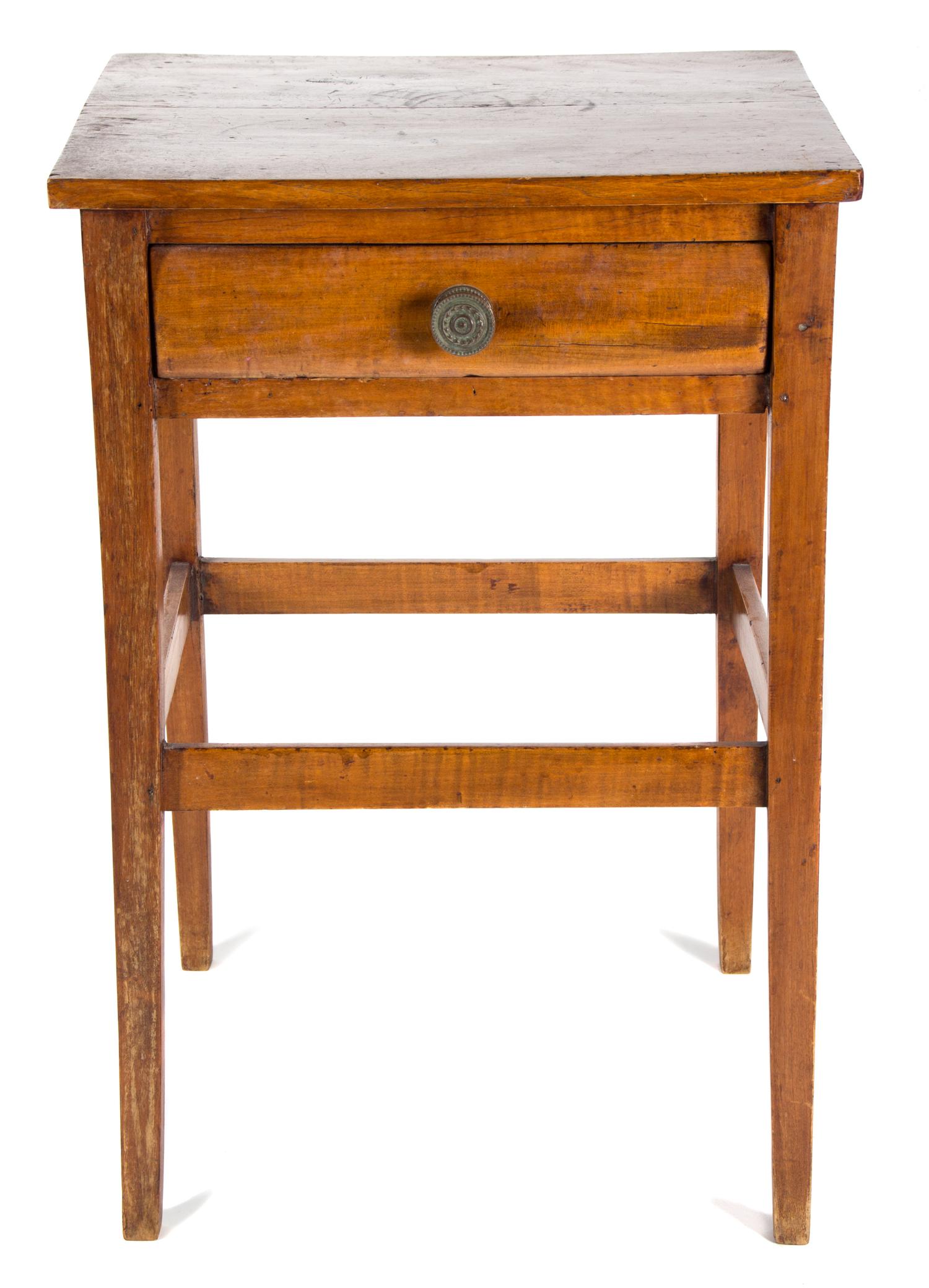 An American Pine Side Table Height 26 1/2 x width 18 x depth 17 3/4 inches. — 19TH CENTURY
