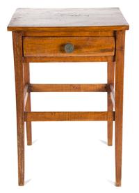 An American Pine Side Table Height 26 1/2 x width 18 x depth 17 3/4 inches. — 19TH CENTURY