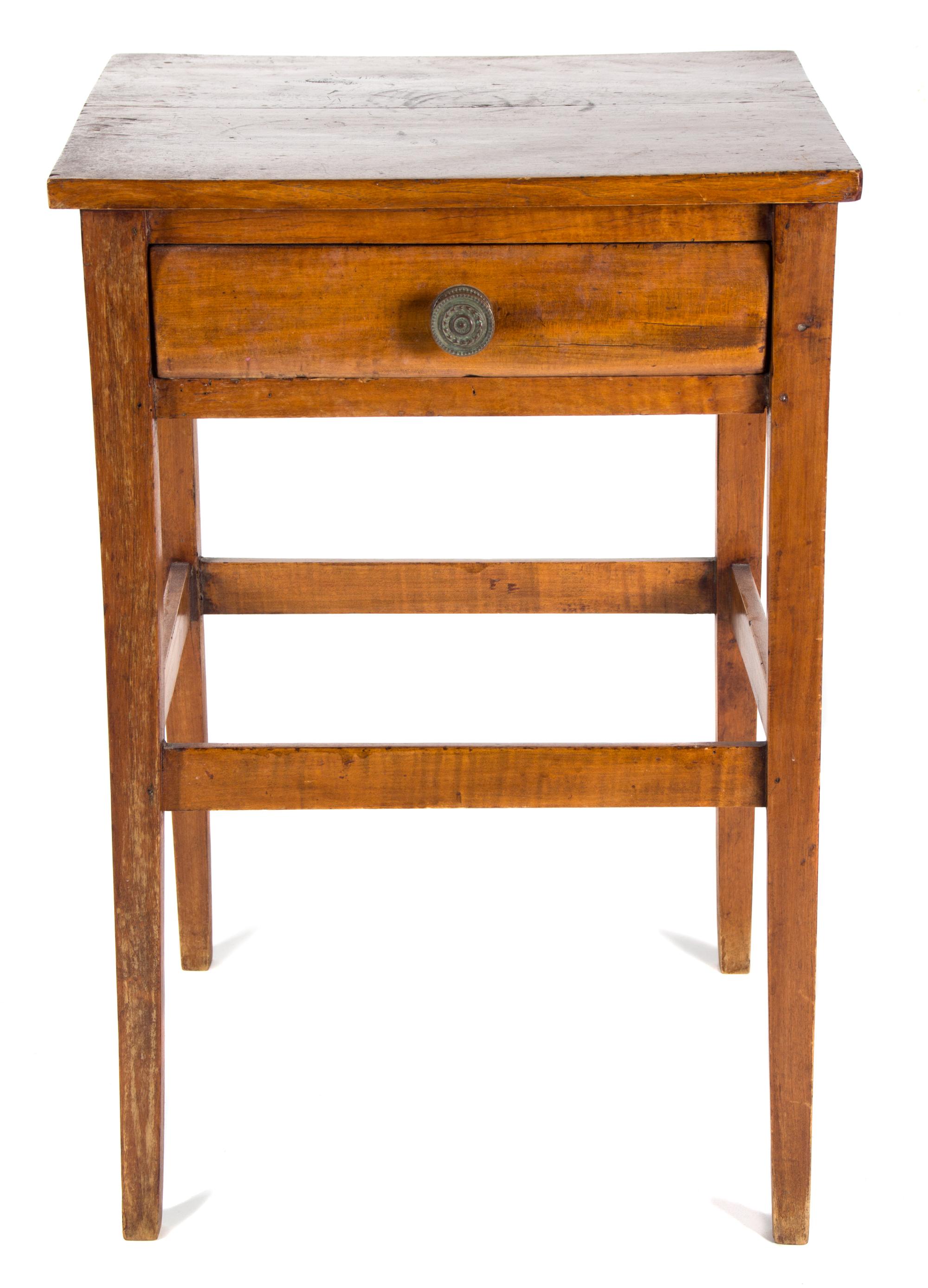 An American Pine Side Table Height 26 1/2 x width 18 x depth 17 3/4 inches. — 19TH CENTURY