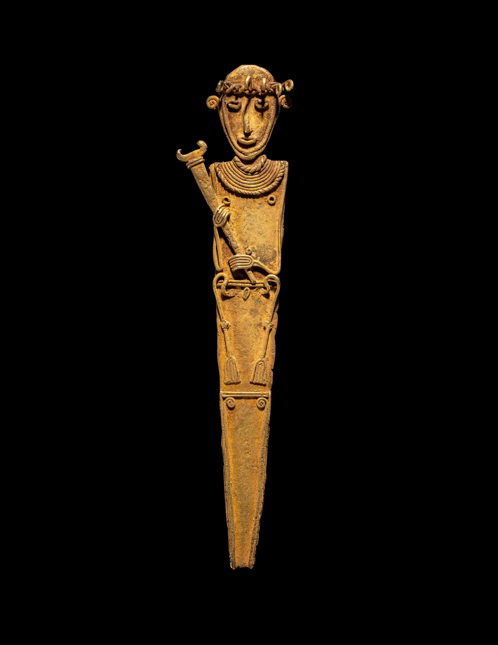 A Muisca Gold Tunjo Figure