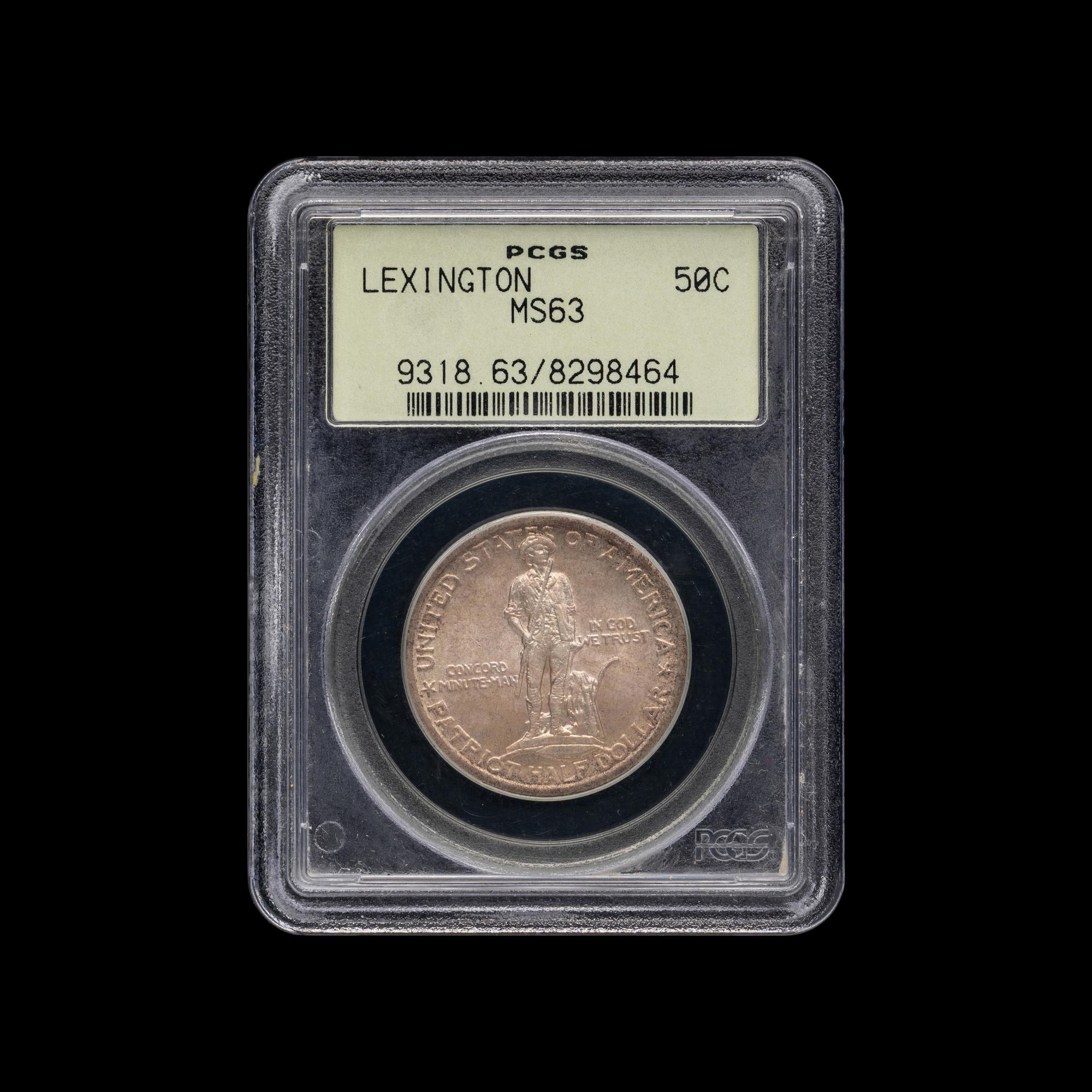 A 1925 Lexington Commemorative 50c Coin [PCGS MS63]