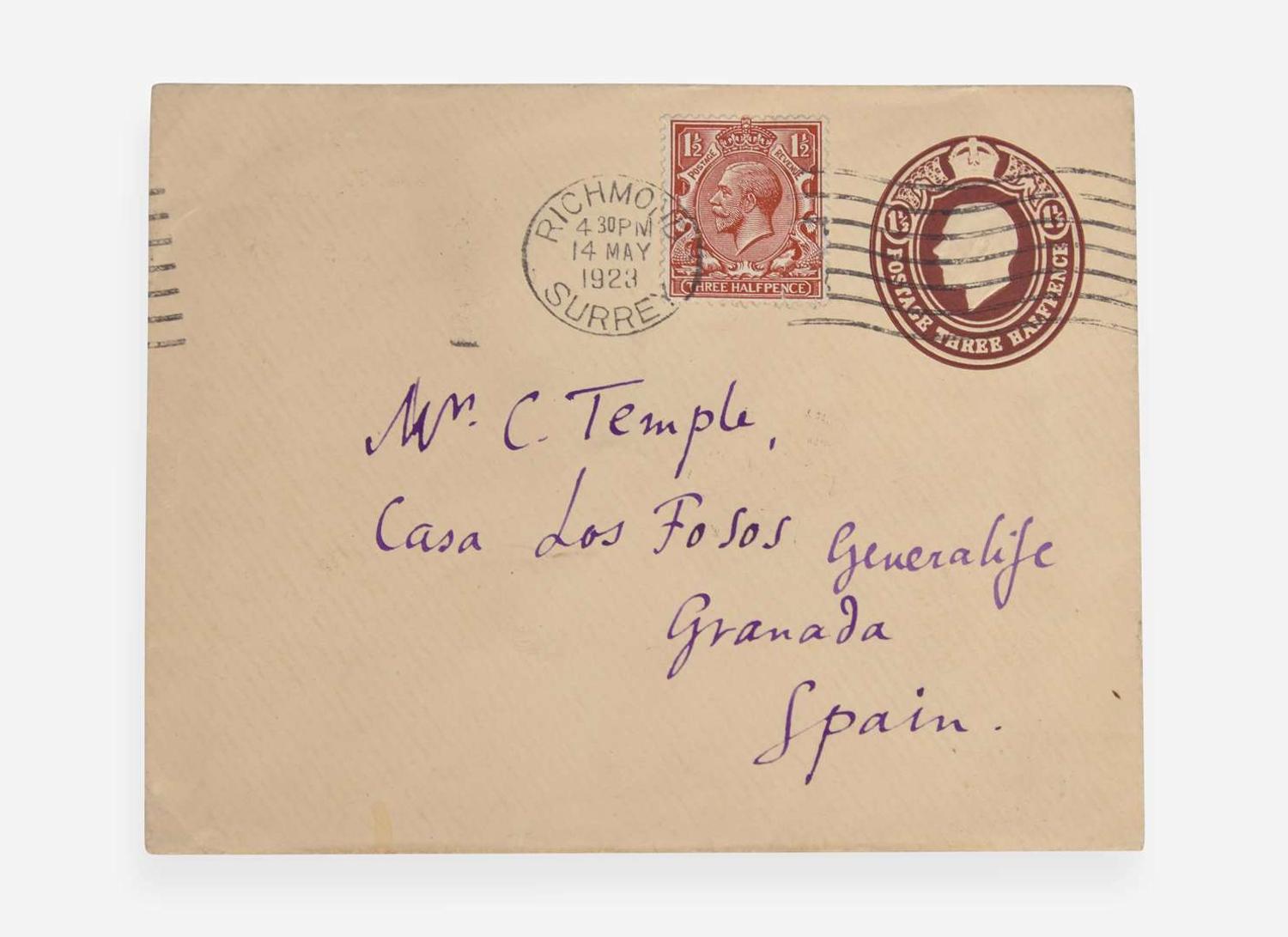 [Literature] Woolf, Virginia: Autograph Letter, signed