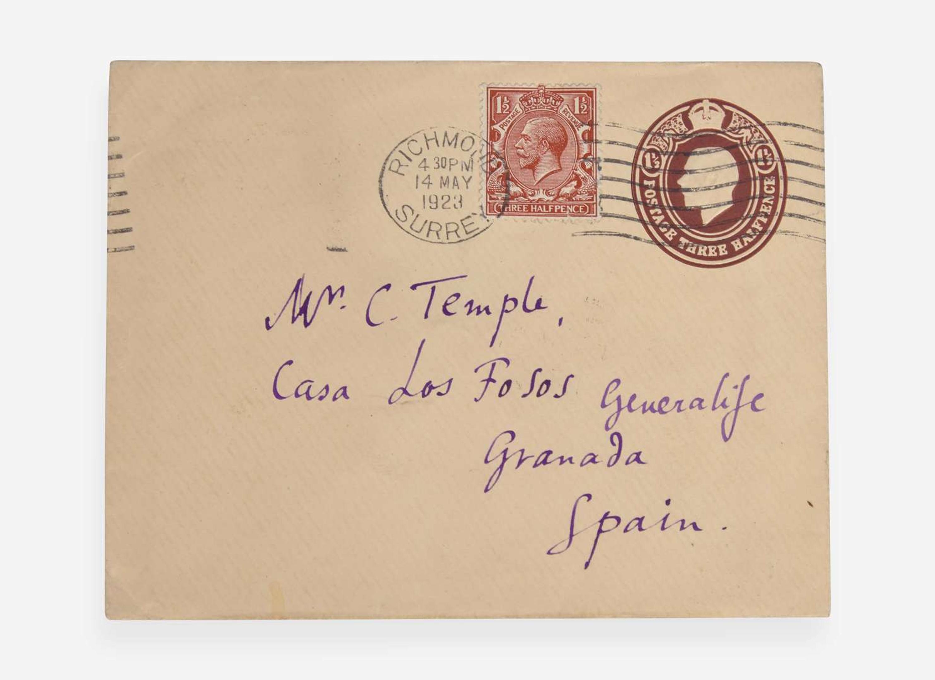 [Literature] Woolf, Virginia: Autograph Letter, signed