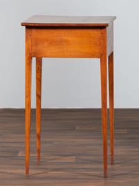 A Federal Bird's Eye Maple One-Drawer Work Stand
