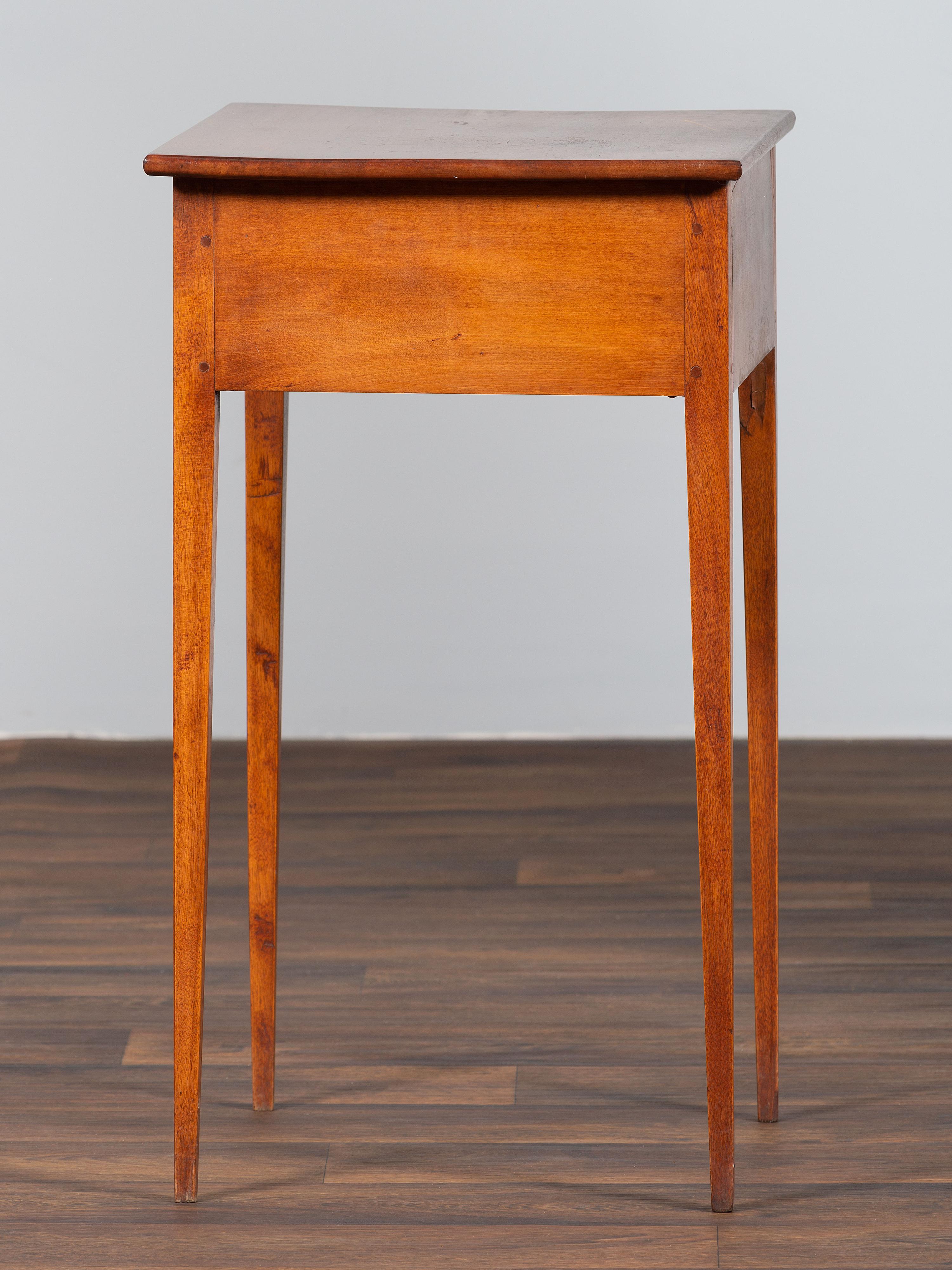 A Federal Bird's Eye Maple One-Drawer Work Stand