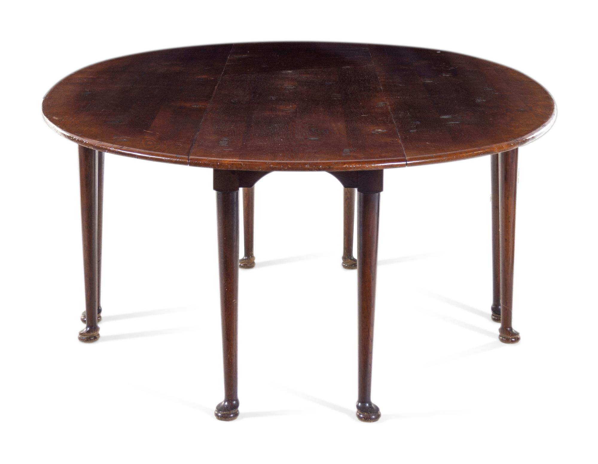 A Queen Anne Style Oak Wake Table
