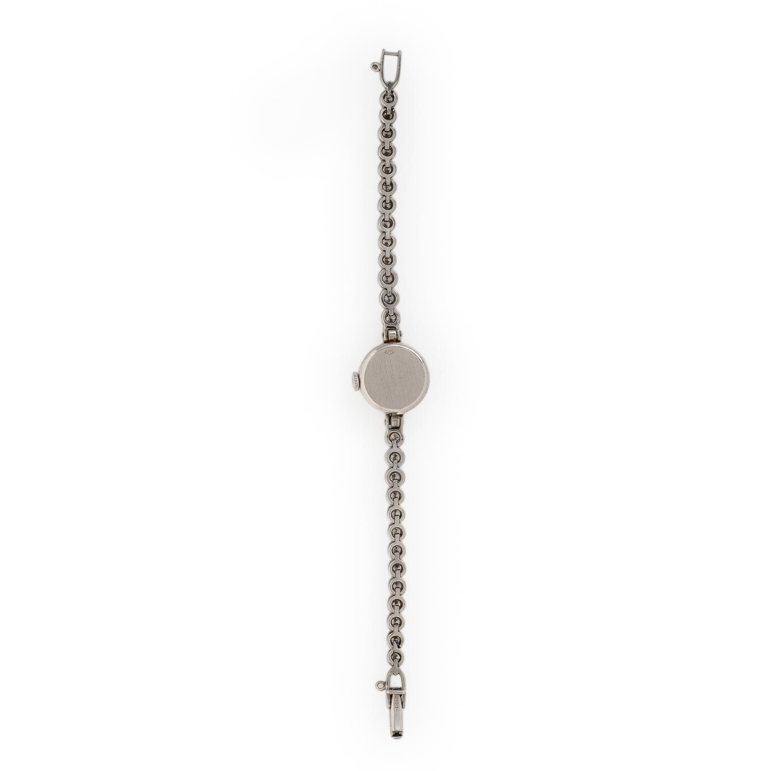 Movado, Diamond and 14K White Gold Watch