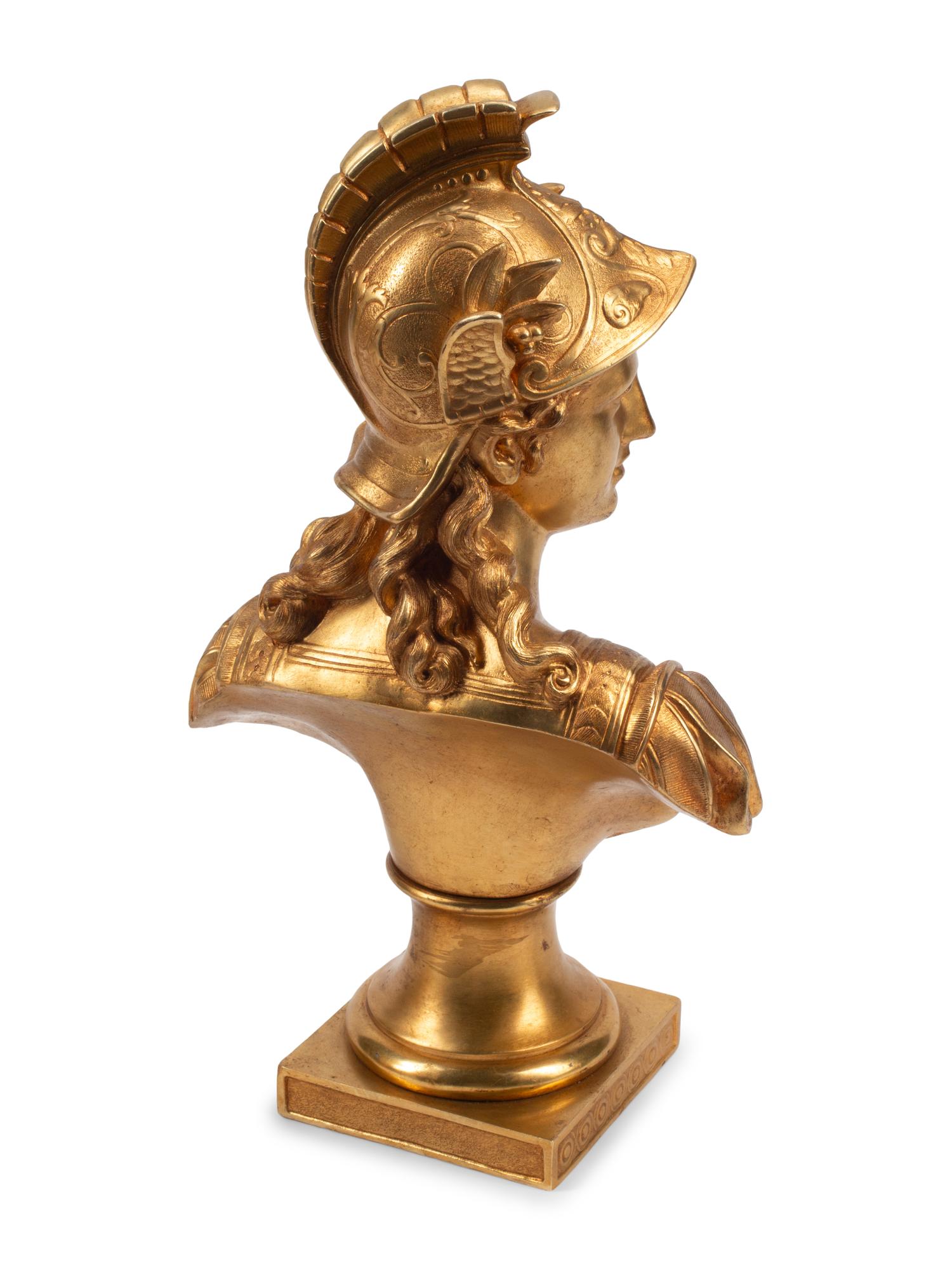 A Pair of French Gilt Bronze Busts