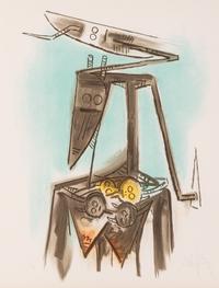 Wifredo Lam (Cuban, 1902–1982) — Taureau-trois-graines s'est laisse' pousser les dents , 1973