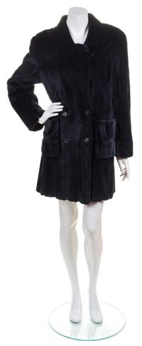 A Valentino Blue Sheared Mink Jacket,