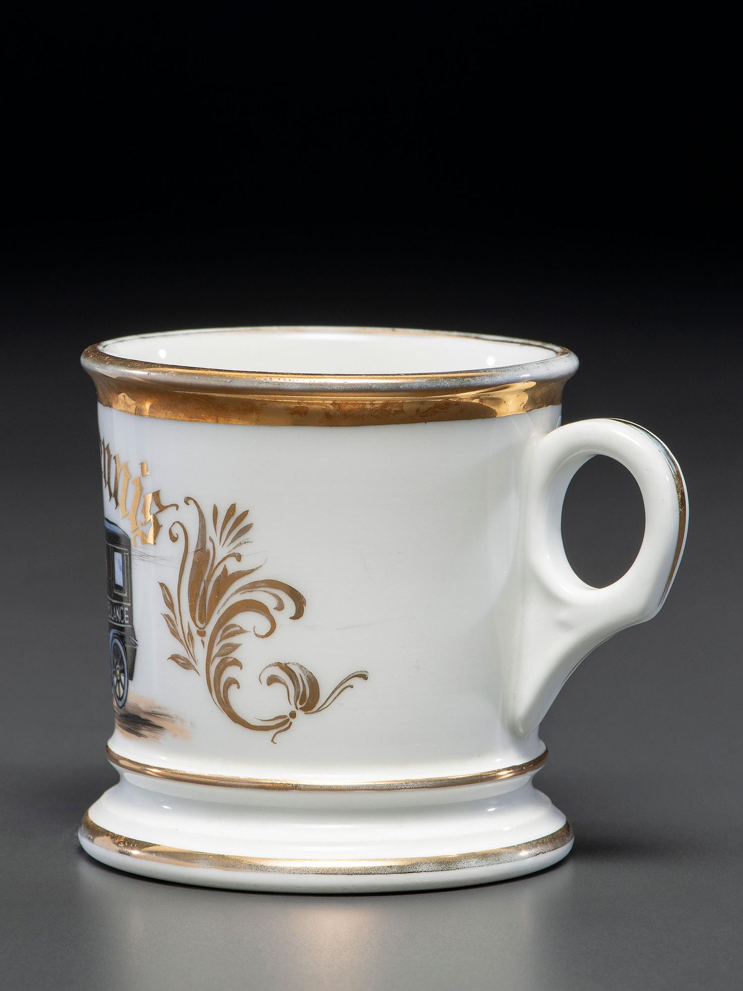 An Ambulance Driver's Porcelain Occupational Shaving Mug