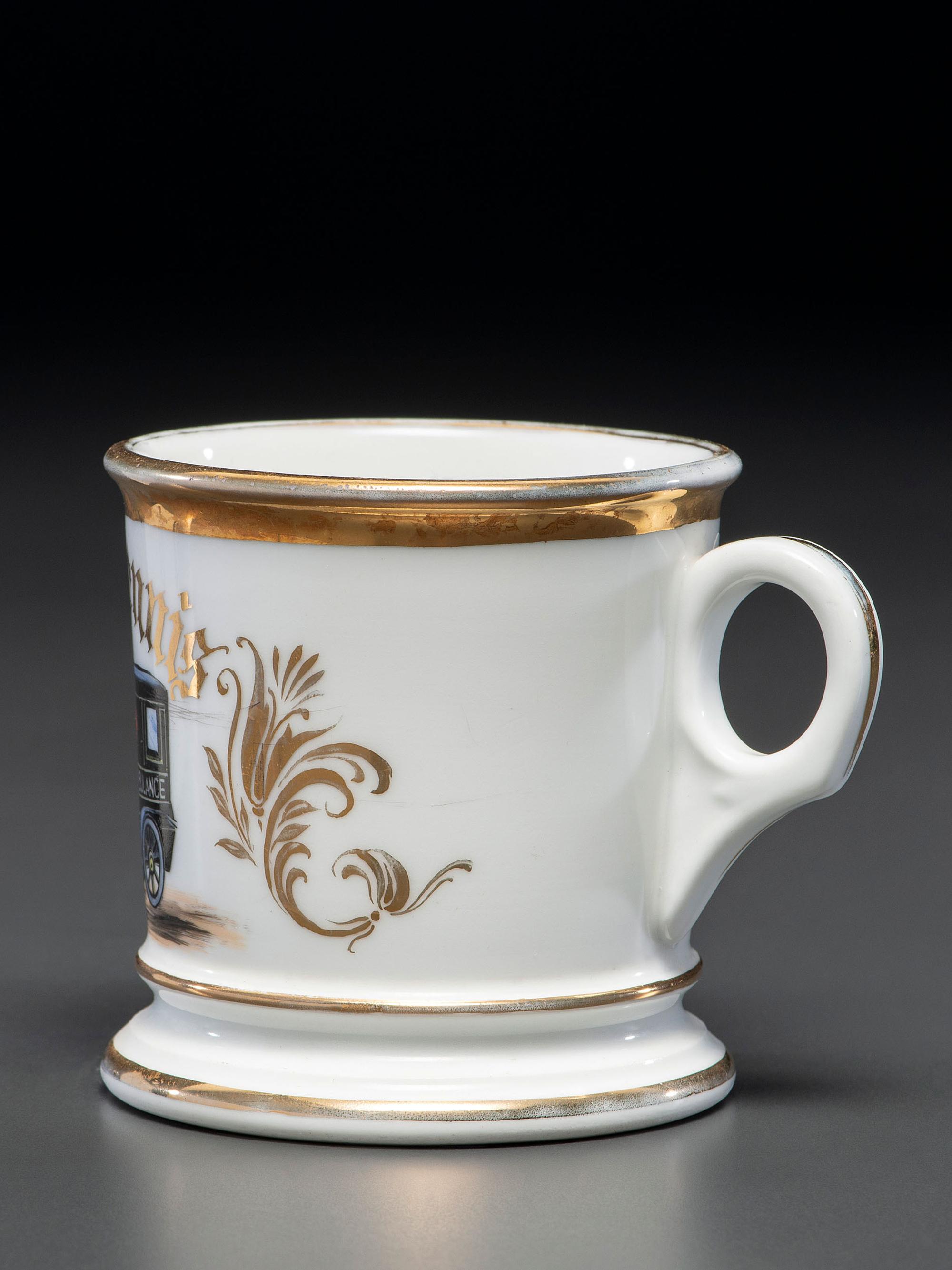 An Ambulance Driver's Porcelain Occupational Shaving Mug