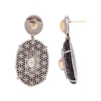 OPAL AND DIAMOND EARRINGS