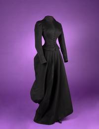 Collection of Four 19th Century Black Wool Riding Clothes, 1880-1890