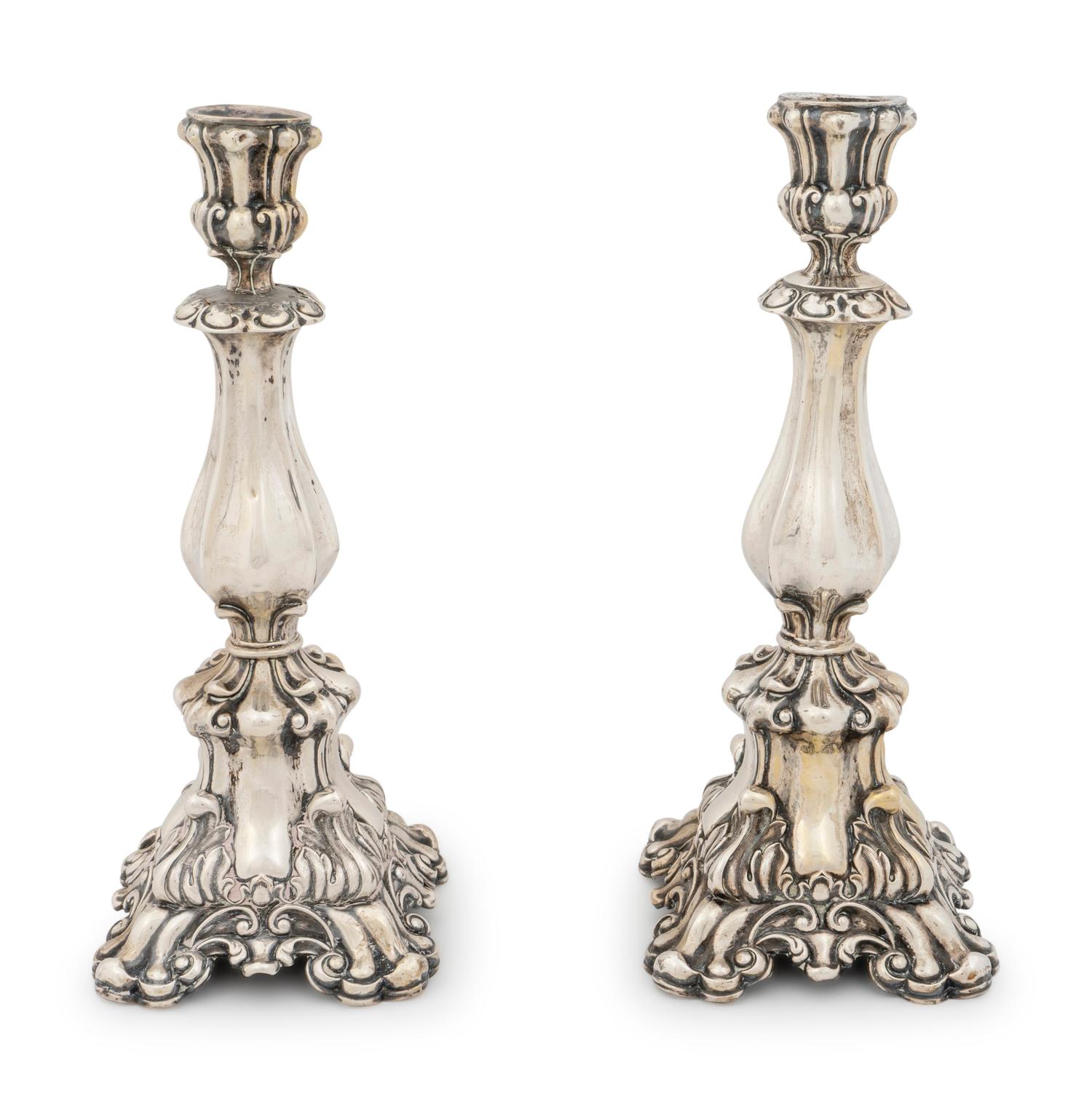 A Pair of Austrian Silver Candlesticks — Unknown Maker, Late 19th/Early 20th Century