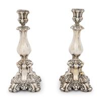 A Pair of Austrian Silver Candlesticks — Unknown Maker, Late 19th/Early 20th Century