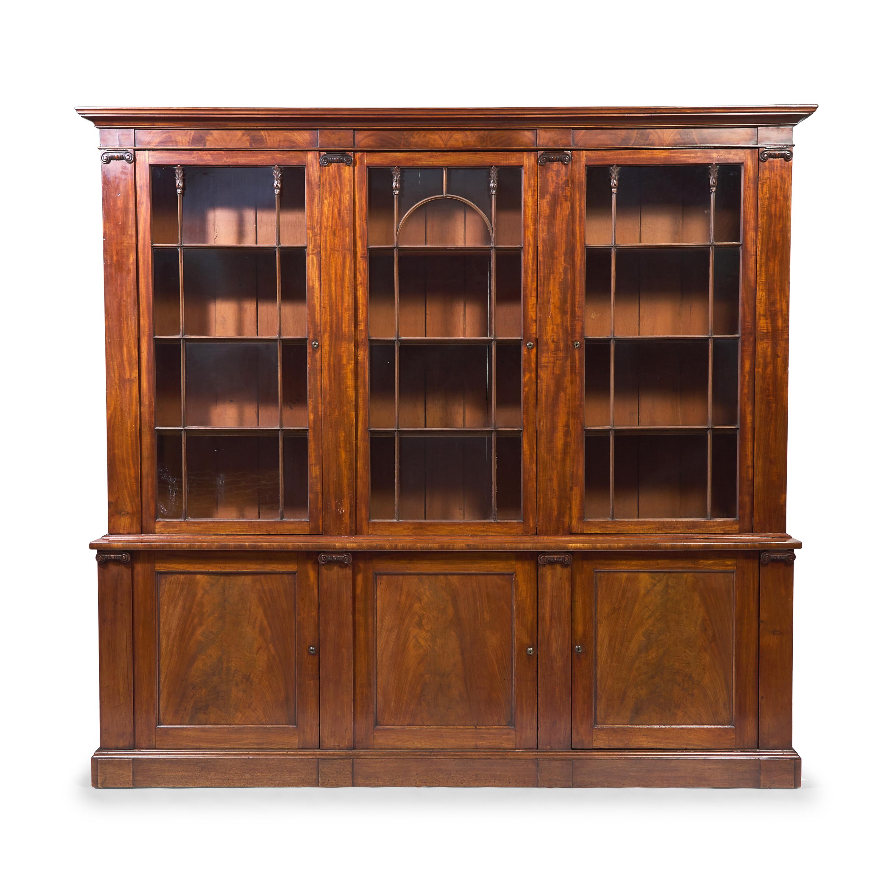 A George III Flame Mahogany Bookcase