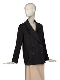 Chanel Black Cashmere Pea Coat, 1998