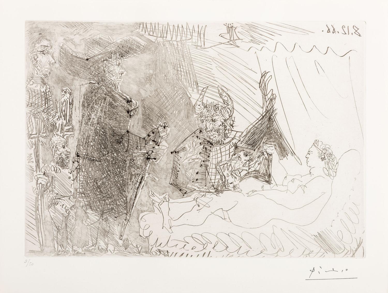 Le cocu avec une femme nue et des voyageurs (from La Série 60 ), 1966