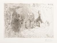 Le cocu avec une femme nue et des voyageurs (from La Série 60 ), 1966