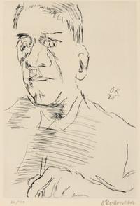 Self Portrait with Etching Needle, 1970