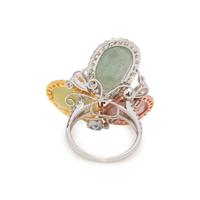 MULTIGEM, DIAMOND AND COLORED DIAMOND RING