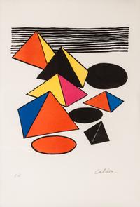 Alexander Calder, (American, 1898-1976), Six Pyramids - Three Circles