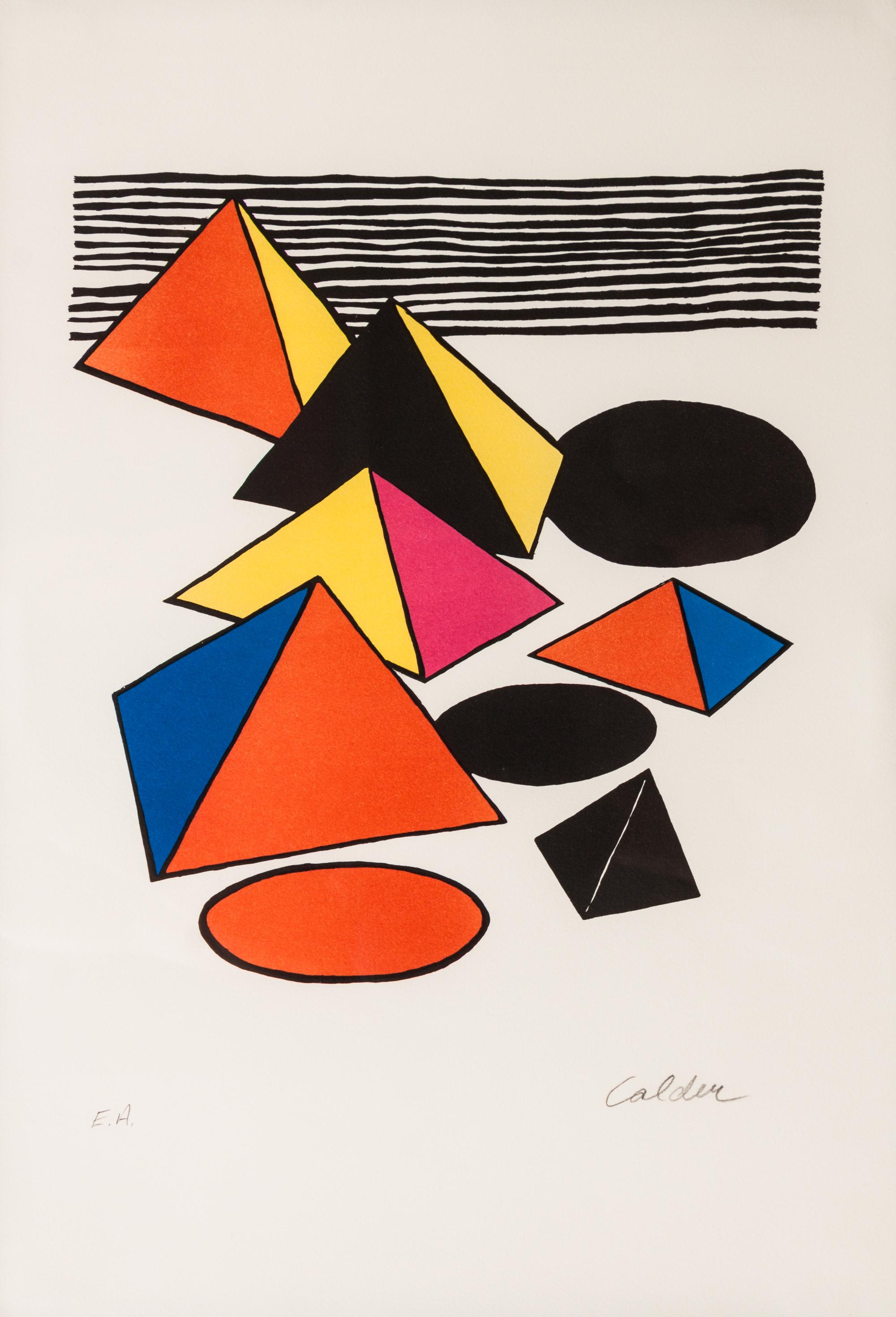 Alexander Calder, (American, 1898-1976), Six Pyramids - Three Circles